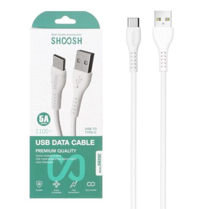کابل شارژ 1.1 متری فست Shoosh Type-C مدل SH20C - سفید - SMO