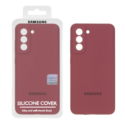 قاب سیلیکونی پاک کنی اورجینال Master Quality مدل Samsung Galaxy S21 FE - زرشکی (پک دار)