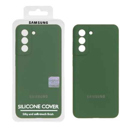 قاب سیلیکونی پاک کنی اورجینال Master Quality مدل Samsung Galaxy S21 FE - سبز تیره (پک دار)