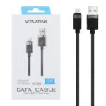 کابل شارژ فست آیفون VIPLATINA مدل BC90L 12W - مشکی (گارانتی 12 ماه تعویض نیکان همراه)