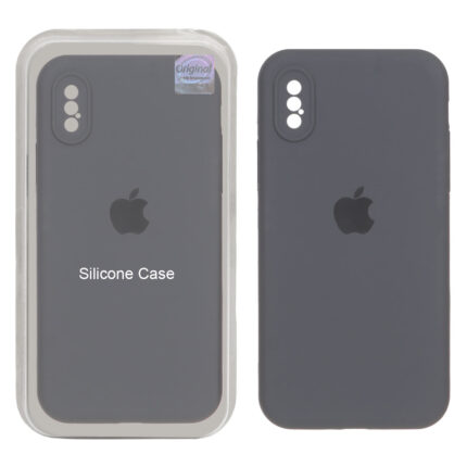 قاب سیلیکونی پاک کنی اورجینال Master Quality مدل Apple iPhone X / iPhone XS - خاکستری (پک دار)