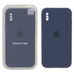 قاب سیلیکونی پاک کنی اورجینال Master Quality مدل Apple iPhone X / iPhone XS - سرمه ای (پک دار)