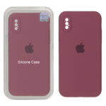 قاب سیلیکونی پاک کنی اورجینال Master Quality مدل Apple iPhone X / iPhone XS - زرشکی (پک دار)