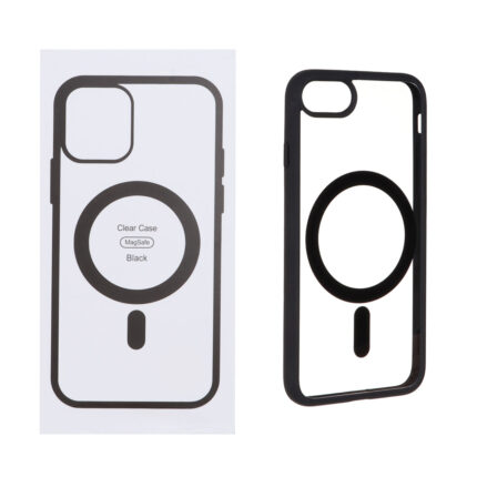 قاب شفاف دور رنگی Apple iPhone 7 / iPhone 8 / iPhone SE (2020) با قابلیت شارژ MagSafe - مشکی (پک دار) - MPS