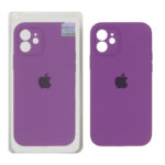 قاب سیلیکونی پاک کنی اورجینال Master Quality مدل Apple iPhone 12 - ارغوانی (پک دار)
