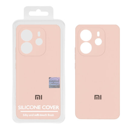 قاب سیلیکونی پاک کنی اورجینال Master Quality مدل Xiaomi Redmi Note 14 4G - کرم نارنجی (پک دار)