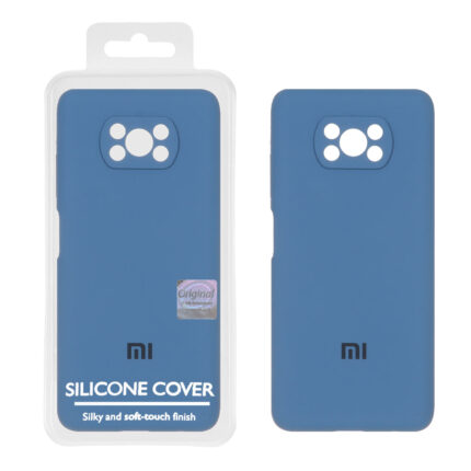 قاب سیلیکونی پاک کنی اورجینال Master Quality مدل Xiaomi Poco X3 / Poco X3 Pro / Poco X3 NFC - آبی تیره (پک دار)
