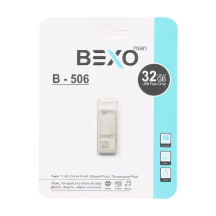 فلش مموری BEXO USB2.0 مدل B-506 ظرفیت 32GB - نقره ای (گارانتی داده پردازی آواتک)