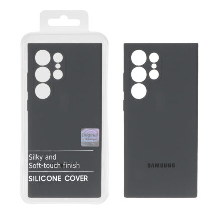 قاب سیلیکونی پاک کنی اورجینال Master Quality مدل Samsung Galaxy S23 Ultra - خاکستری (پک دار)