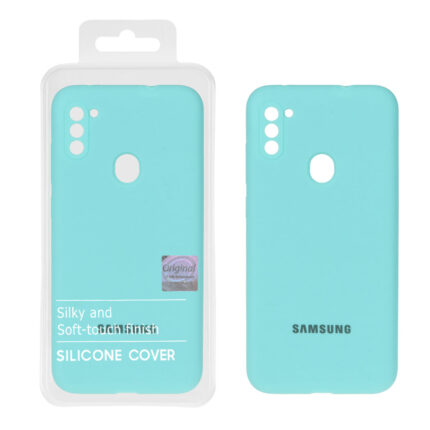 قاب سیلیکونی پاک کنی اورجینال Master Quality مدل Samsung Galaxy A11 / M11 - سبزآبی (پک دار)