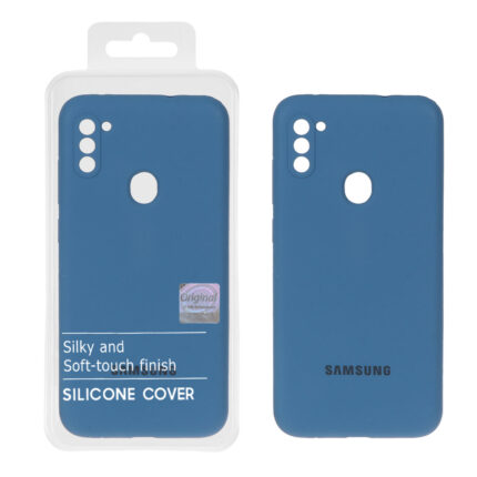 قاب سیلیکونی پاک کنی اورجینال Master Quality مدل Samsung Galaxy A11 / M11 - آبی تیره (پک دار)