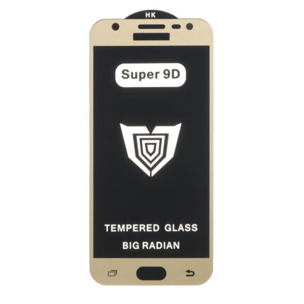 محافظ صفحه نمایش شیشه ای Full Cover ESD Anti Static - Super 9D مدل Samsung Galaxy J3 2017 / J3 Pro 2017 / J330 - طلایی (بدون پک)