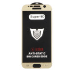 محافظ صفحه نمایش شیشه ای Full Cover ESD Anti Static - Super 9D مدل Samsung Galaxy S7 - طلایی (بدون پک)