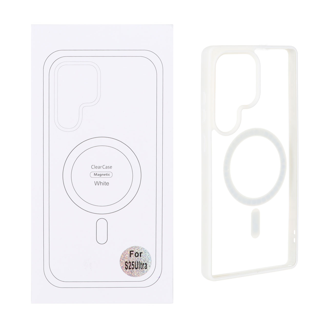 1399760 قاب شفاف Samsung Galaxy S25 Ultra با قابلیت شارژ MagSafe - سفید (پک دار) - تصویر 1