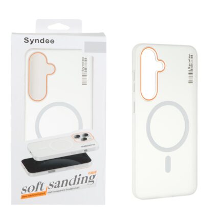 قاب اورجینال Syndee پشت مات MagSafe مدل Samsung Galaxy S24 FE - سفید (پک دار)