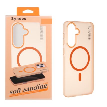 قاب اورجینال Syndee پشت مات MagSafe مدل Samsung Galaxy A56 / A36 - نارنجی (پک دار)