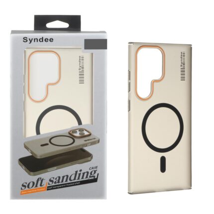 قاب اورجینال Syndee پشت مات MagSafe مدل Samsung Galaxy S24 Ultra - مشکی (پک دار)