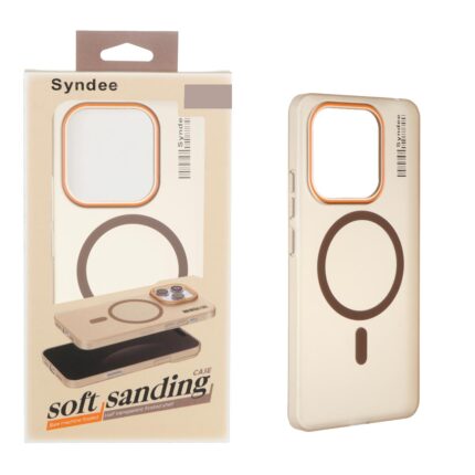 قاب اورجینال Syndee پشت مات MagSafe مدل Xiaomi Redmi Note 14 4G - قهوه ای (پک دار)