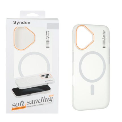 قاب اورجینال Syndee پشت مات MagSafe مدل Apple iPhone 16 - سفید (پک دار)
