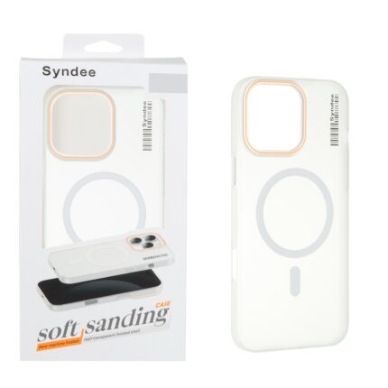 قاب اورجینال Syndee پشت مات MagSafe مدل Apple iPhone 16 Pro Max - سفید (پک دار)