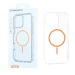 قاب اورجینال Magnetic دور ژله ای MagSafe مدل Apple iPhone 16 Pro Max - نارنجی (پک دار)