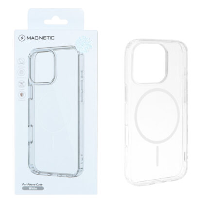 قاب اورجینال Magnetic دور ژله ای MagSafe مدل Apple iPhone 16 Pro - سفید (پک دار)