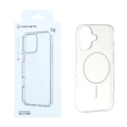 قاب اورجینال Magnetic دور ژله ای MagSafe مدل Apple iPhone 16 - سفید (پک دار)