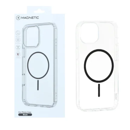قاب اورجینال Magnetic دور ژله ای MagSafe مدل Apple iPhone 13 / iPhone 14 - مشکی (پک دار)