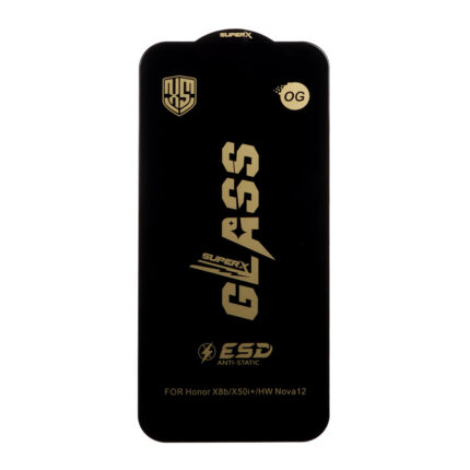 محافظ صفحه نمایش شیشه ای درجه یک Full Cover Super X OG - ESD OVOG مدل Honor X8b
