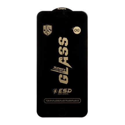 محافظ صفحه نمایش شیشه ای درجه یک Full Cover Super X OG - ESD OVOG مدل Apple iPhone 6 Plus / 6S Plus / 7 Plus / 8 Plus - مشکی