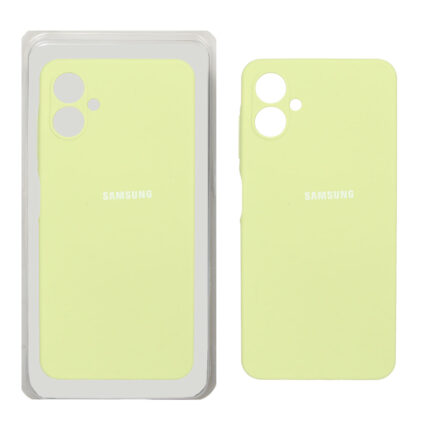 قاب سیلیکونی پاک کنی محافظ لنزدار اورجینال Samsung Galaxy A06 - سبز روشن (پک اصلی)