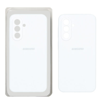 قاب سیلیکونی پاک کنی محافظ لنزدار اورجینال Samsung Galaxy A56 / A36 - سفید (پک اصلی)