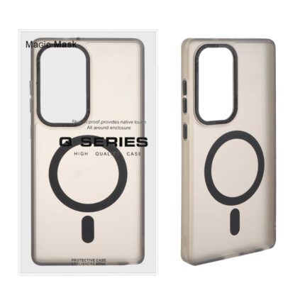 قاب Focus Pixels لنز آلومینیومی مات Magsafe مدل Samsung Galaxy S25 Ultra - مشکی (پک دار)