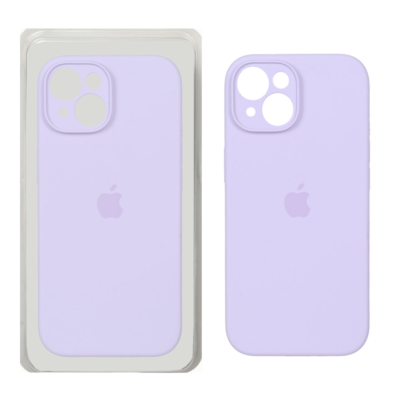 1411936 قاب سیلیکونی پاک کنی محافظ لنزدار اورجینال Apple iPhone 15 - یاسی (پک اصلی) - تصویر 1