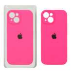 قاب سیلیکونی پاک کنی محافظ لنزدار اورجینال Apple iPhone 15 - صورتی فانتزی (پک اصلی)