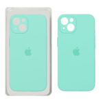 قاب سیلیکونی پاک کنی محافظ لنزدار اورجینال Apple iPhone 13 / iPhone 14 - سبز روشن (پک اصلی)