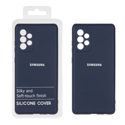 قاب نیو سیلیکون محافظ لنزدار RFF مدل Samsung A72 - سرمه ای (پک دار)