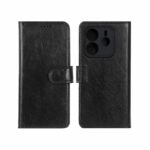 کیف موبایل چرمی مگنتی محافظ لنزدار Xiaomi Redmi Note 14 4G - مشکی