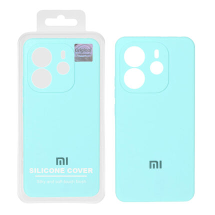 قاب سیلیکونی پاک کنی اورجینال Master Quality مدل Xiaomi Redmi Note 14 4G - سبزآبی (پک دار)