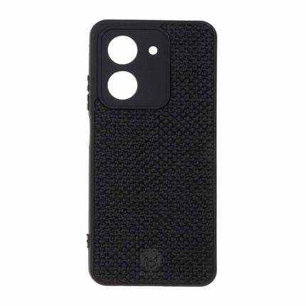 قاب طرح چرم حصیری Golden lion مدل Xiaomi Redmi A5 / Poco C71 - مشکی