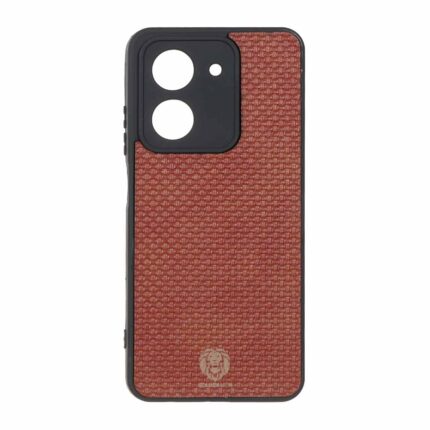 قاب طرح چرم حصیری Golden lion مدل Xiaomi Redmi A5 / Poco C71 - قهوه ای