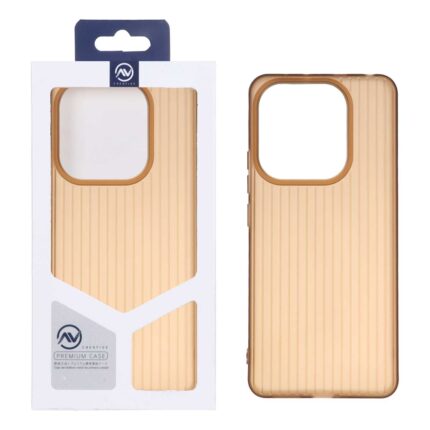 قاب Line Case ژله ای Xiaomi Redmi Note 14 4G - قهوه ای (پک دار)