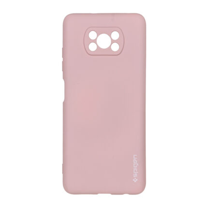 قاب سیلیکونی Spigen محافظ لنزدار Xiaomi Poco X3 / Poco X3 Pro / Poco X3 NFC - صورتی چرک