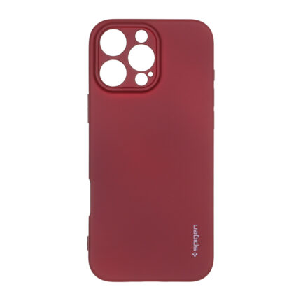 قاب سیلیکونی Spigen محافظ لنزدار Apple iPhone 16 Pro Max - زرشکی