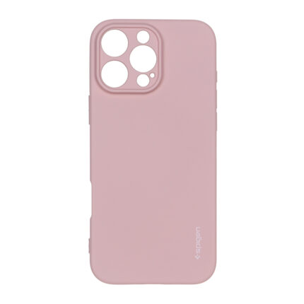 قاب سیلیکونی Spigen محافظ لنزدار Apple iPhone 16 Pro Max - صورتی چرک