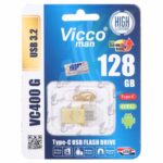 Vicco man VC400 G USB3.2 Type-C Flash Memory - 128GB - طلایی