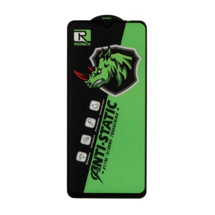 محافظ صفحه نمایش شیشه ای Full Cover Robix Anti Static ESD مدل Xiaomi Redmi A3 / A3x / Redmi 10C / Redmi 12C / Redmi 11A / Redmi 10 Power / Poco C40 / Poco C55 / C61