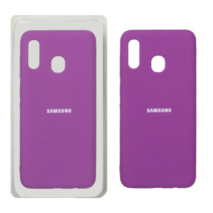 قاب سیلیکونی پاک کنی اورجینال Samsung Galaxy A30 / A20 - ارغوانی (پک اصلی)