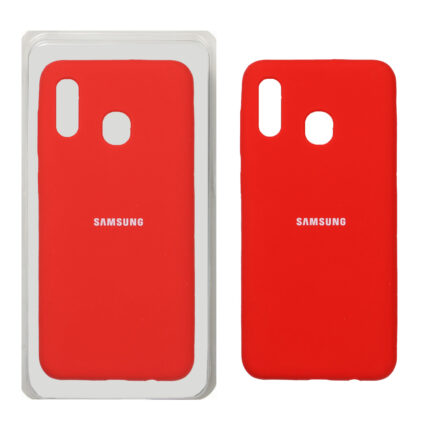قاب سیلیکونی پاک کنی اورجینال Samsung Galaxy A30 / A20 - قرمز (پک اصلی)
