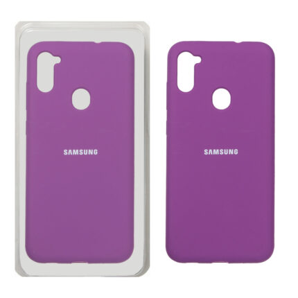 قاب سیلیکونی پاک کنی اورجینال Samsung Galaxy A11 / M11 - ارغوانی (پک اصلی)